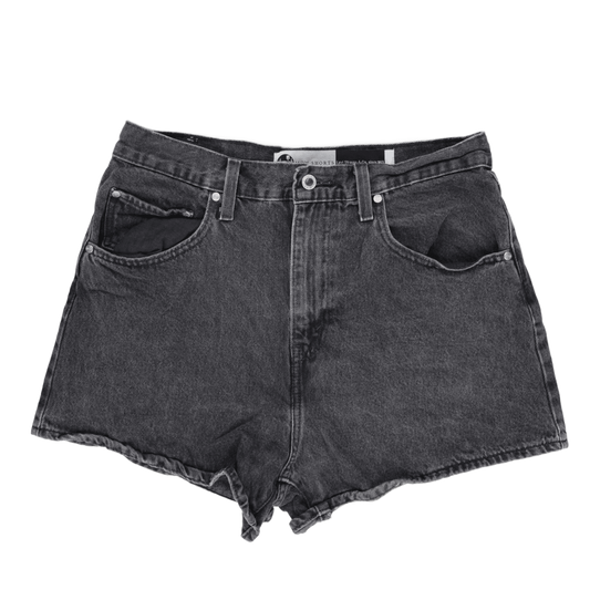 Levi's SilverTab Mom Shorts Black Size 31 Cotton Denim Vintage