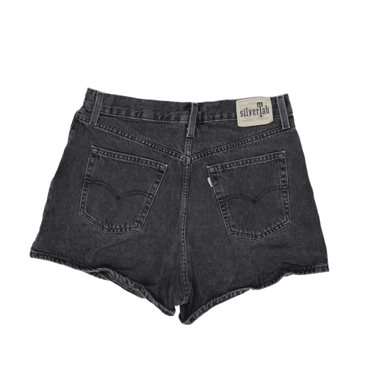 Levi's SilverTab Mom Shorts Black Size 31 Cotton Denim Vintage
