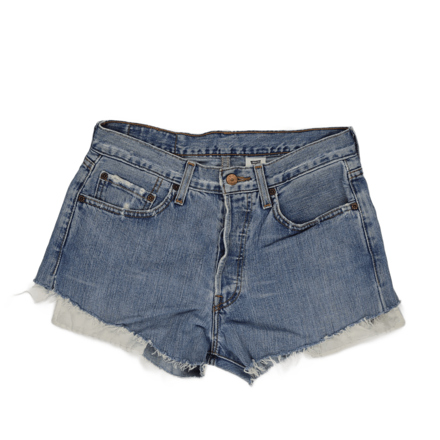 Levi's Vintage Cut Off Denim Shorts Mid Blue W32 Cotton