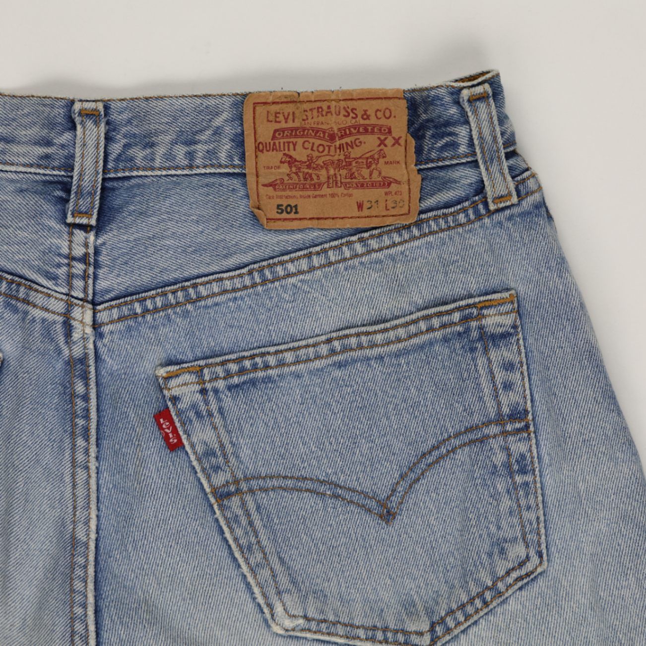 Levi's 501 Cut-Off Denim Shorts Women Blue W29 Vintage Very Good Condition