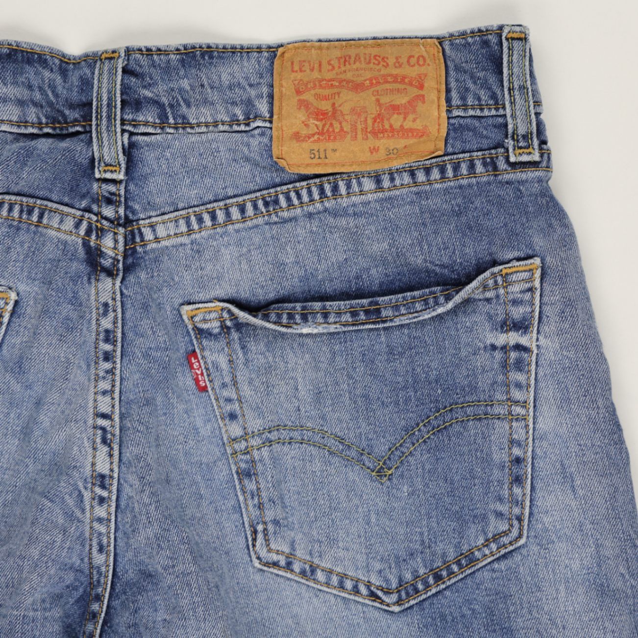 Levi's 511 Slim Fit Men's Blue Denim Shorts W30 Cotton