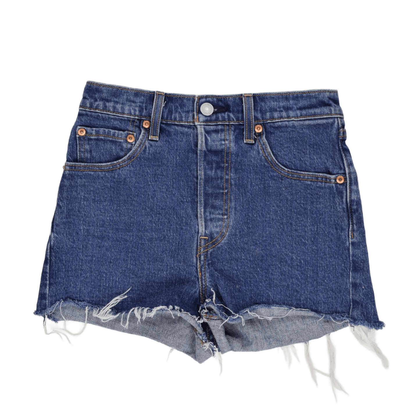 Levi's Womens Blue Distressed Cutoff Shorts Size 27 100 Cotton