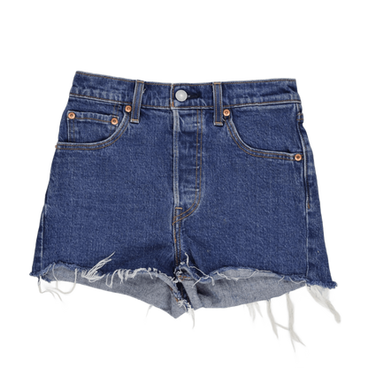Levi's Womens Blue Distressed Cutoff Shorts Size 27 100 Cotton