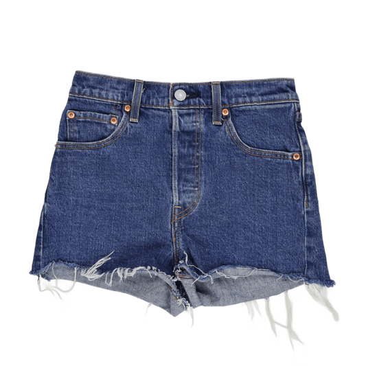 Levi's Womens Blue Distressed Cutoff Shorts Size 27 100 Cotton