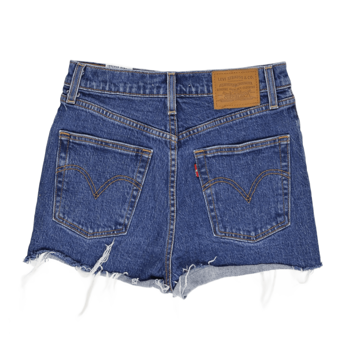 Levi's Womens Blue Distressed Cutoff Shorts Size 27 100 Cotton
