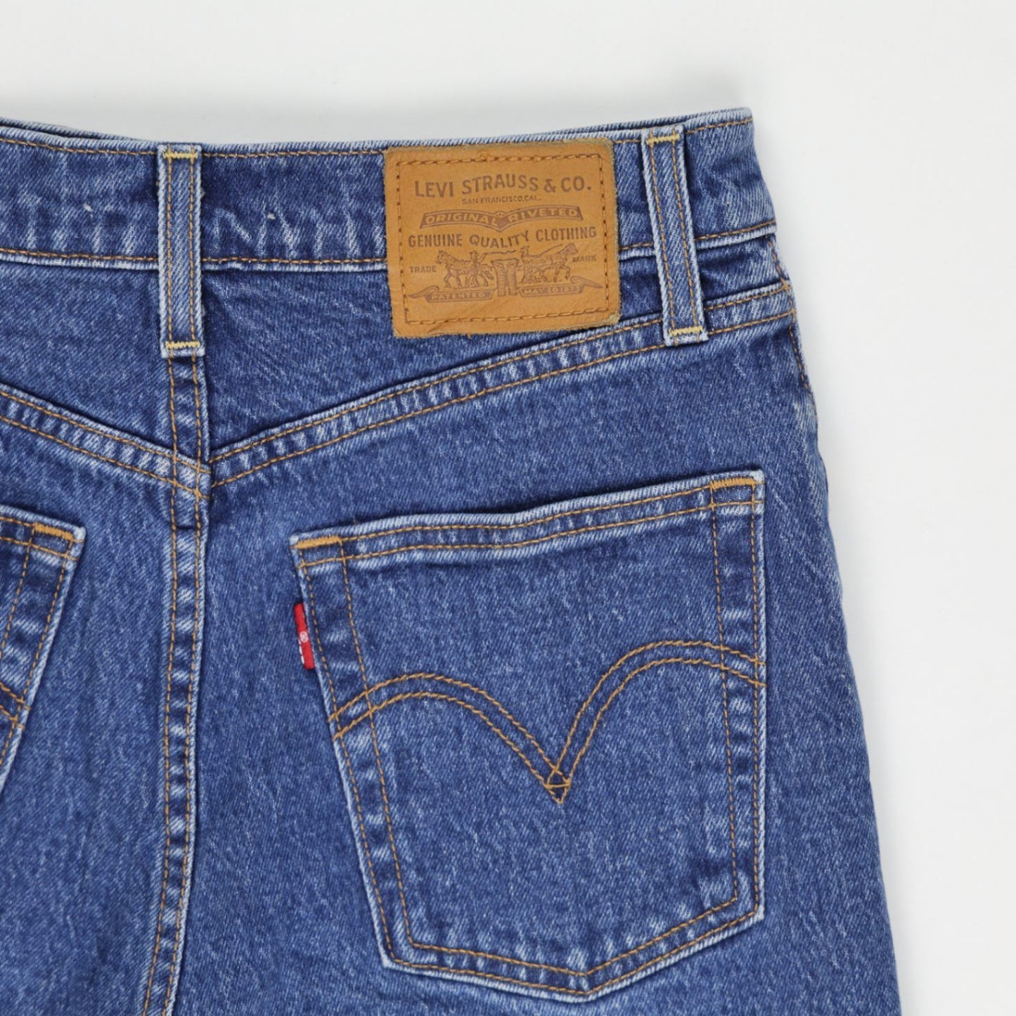 Levi's Womens Blue Distressed Cutoff Shorts Size 27 100 Cotton