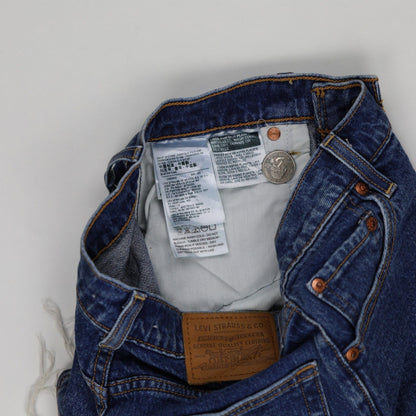 Levi's Womens Blue Distressed Cutoff Shorts Size 27 100 Cotton