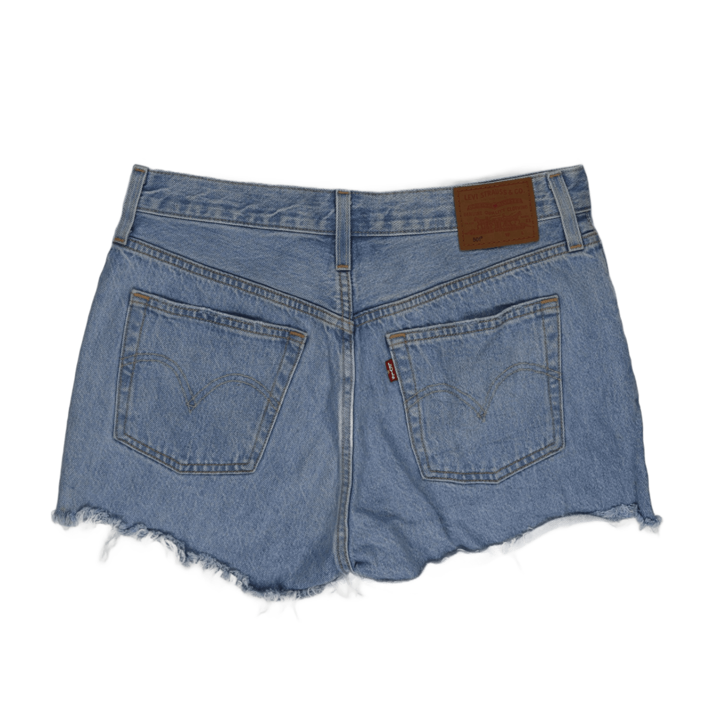 Levi's 501 Vintage Blue Distressed Denim Shorts W32 100% Cotton Womens
