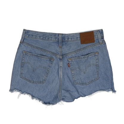 Levi's 501 Vintage Blue Distressed Denim Shorts W32 100% Cotton Womens