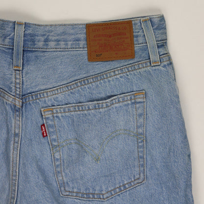 Levi's 501 Vintage Blue Distressed Denim Shorts W32 100% Cotton Womens