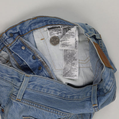 Levi's 501 Vintage Blue Distressed Denim Shorts W32 100% Cotton Womens