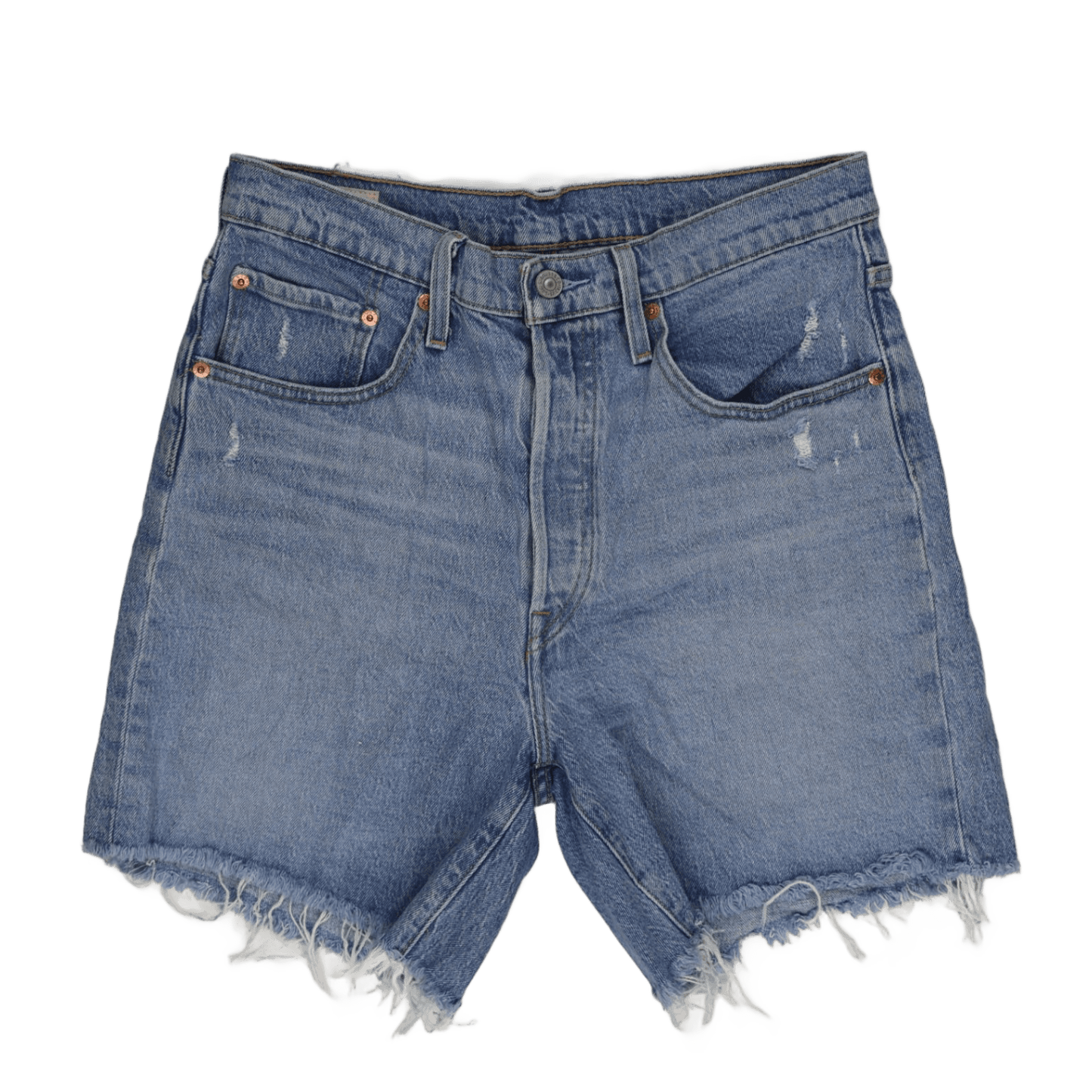 Levi's 501 Distressed Denim Shorts Blue Size 32 Women's 3 Inch Inseam