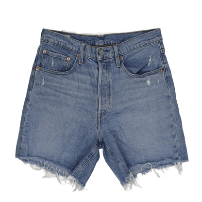 Levi's 501 Distressed Denim Shorts Blue Size 32 Women's 3 Inch Inseam