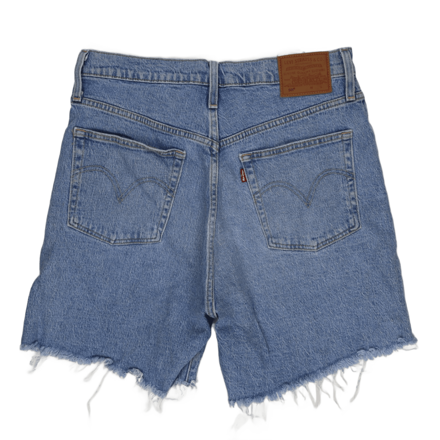 Levi's 501 Distressed Denim Shorts Blue Size 32 Women's 3 Inch Inseam