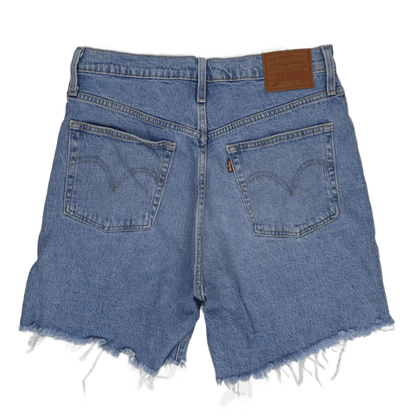 Levi's 501 Distressed Denim Shorts Blue Size 32 Women's 3 Inch Inseam