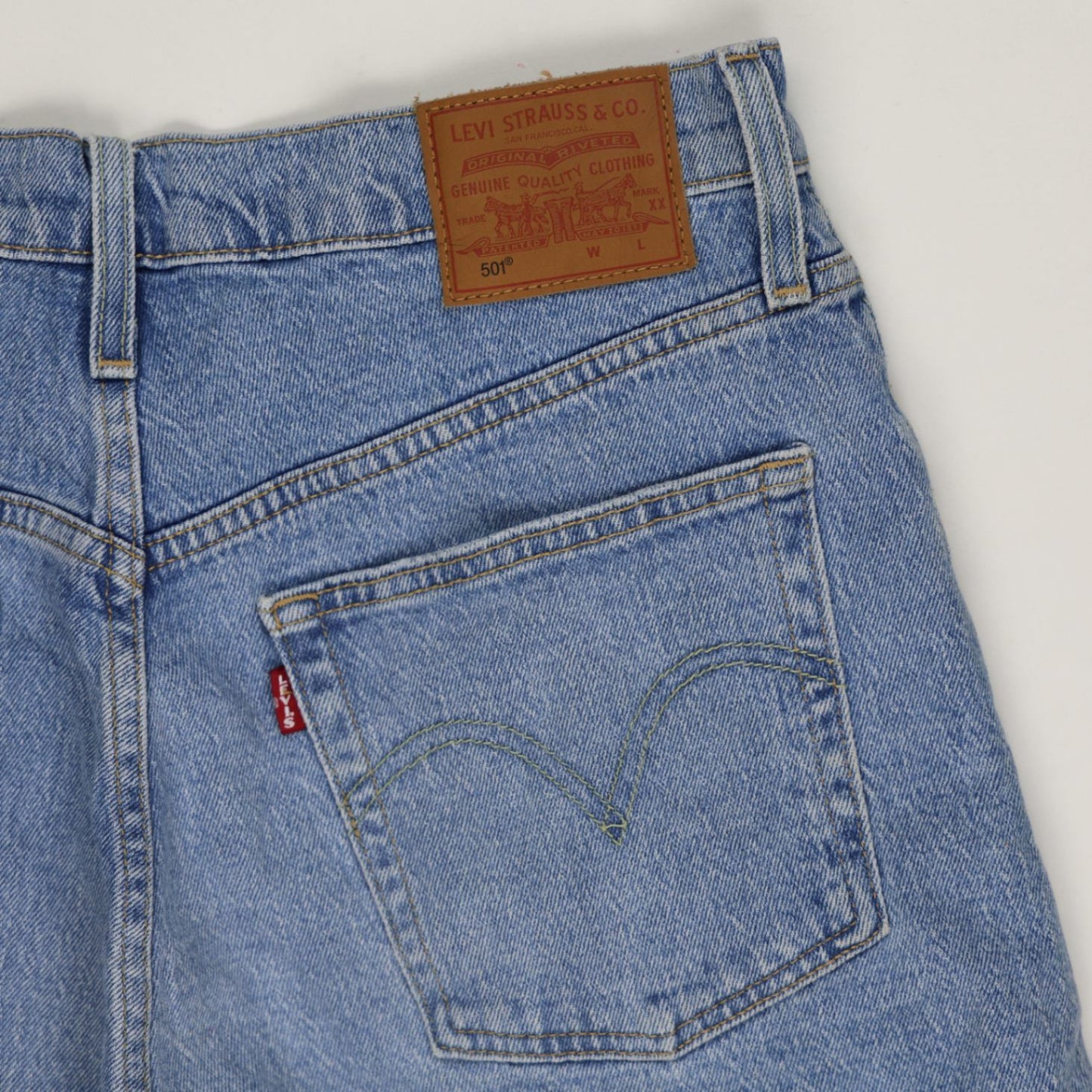Levi's 501 Distressed Denim Shorts Blue Size 32 Women's 3 Inch Inseam