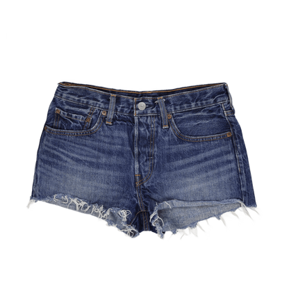 Levi's 501 Vintage Blue Distressed Denim Shorts W27 100% Cotton Women's