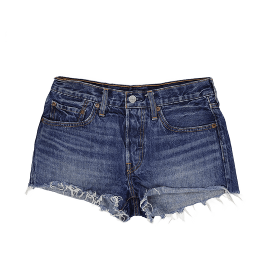 Levi's 501 Vintage Blue Distressed Denim Shorts W27 100% Cotton Women's