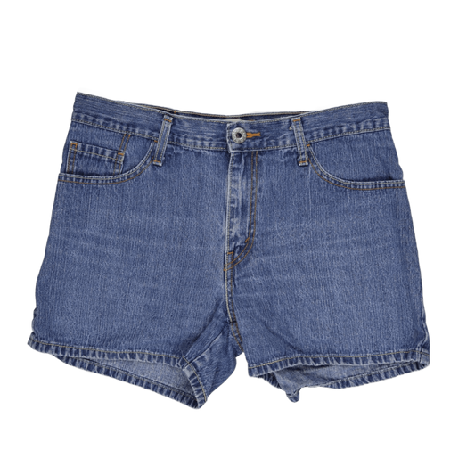Levi's Women's Vintage Blue Denim Shorts 7 Inch Inseam Size 13 55% Ramie 45% Cotton