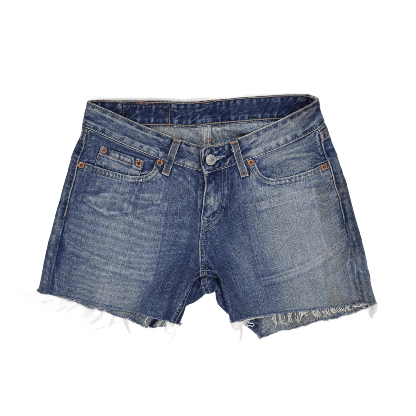Levi's 545 High Waisted Denim Shorts Blue W28 Cotton Vintage Very Good