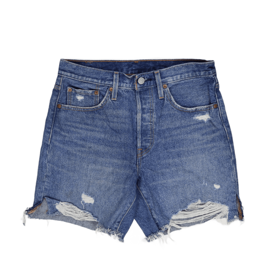 Levi's 501 Vintage High Waist Denim Shorts Blue Size 28 100% Cotton