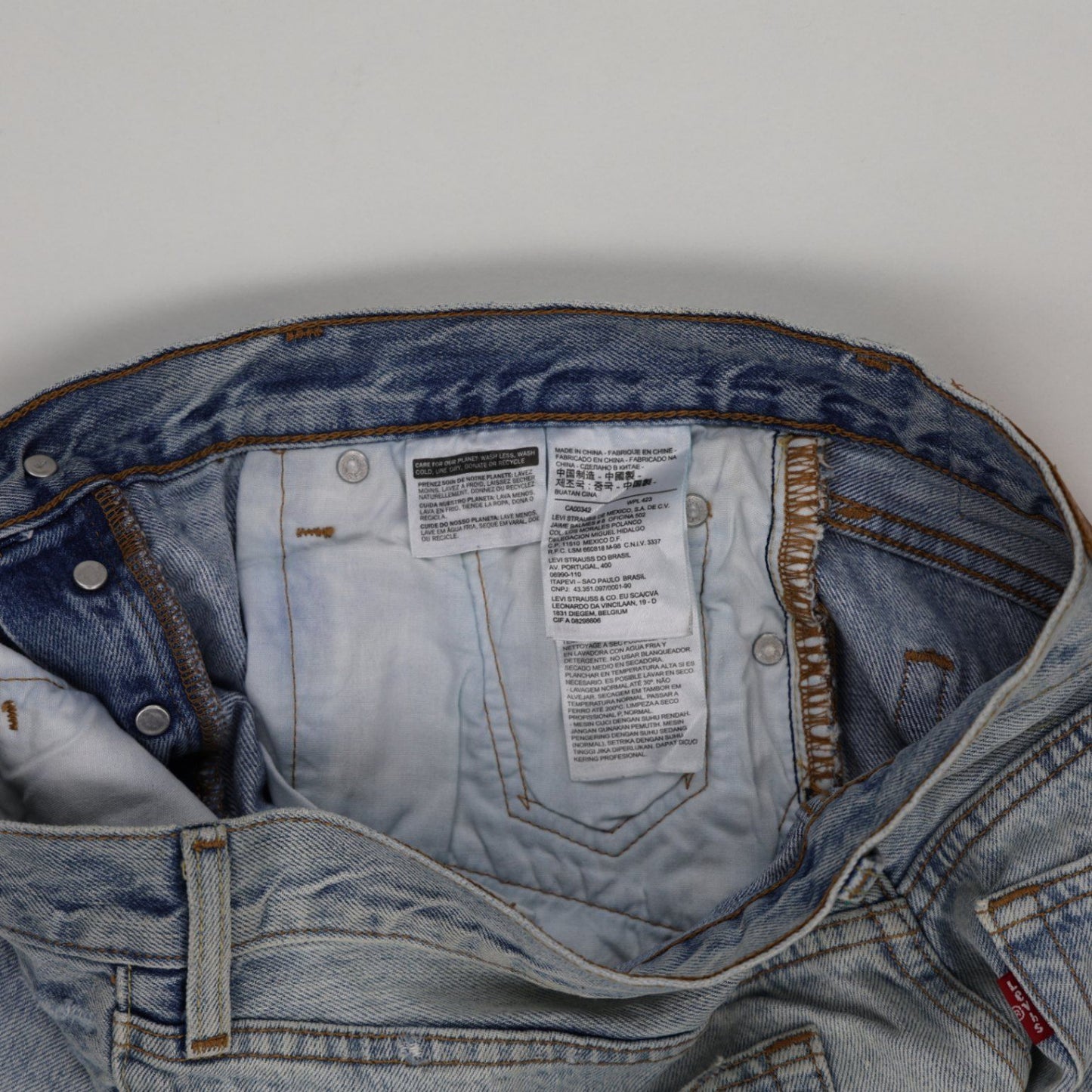 Levi's 501 Vintage Light Blue Denim Shorts W30 100% Cotton