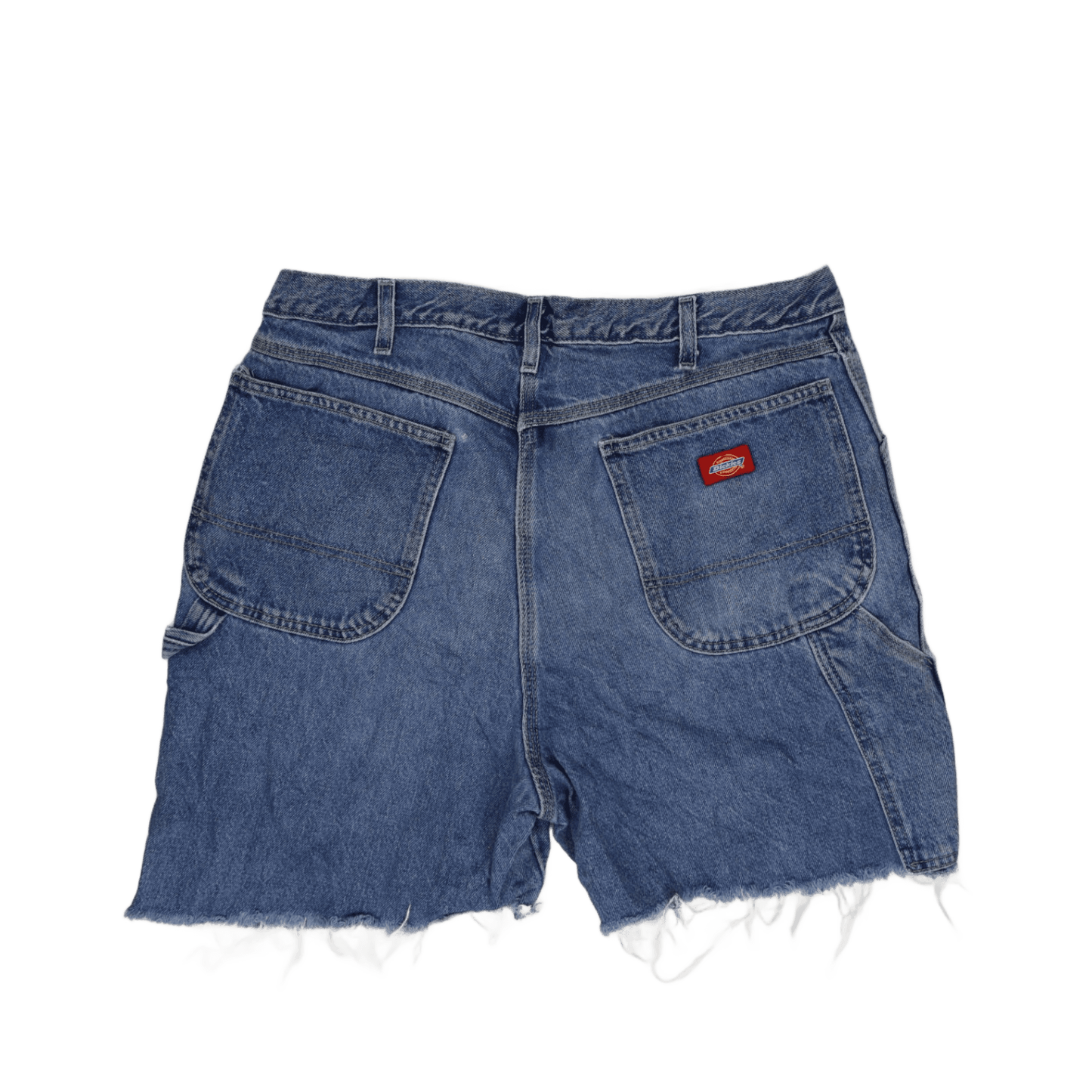 Dickies Vintage Blue Distressed Denim Carpenter Shorts 36W 100 Percent Cotton