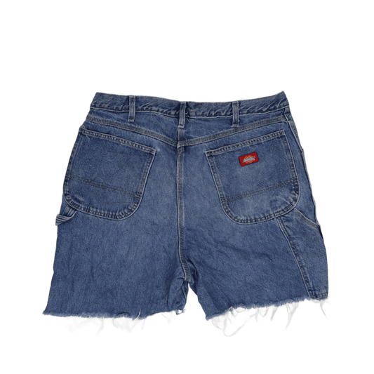 Dickies Vintage Blue Distressed Denim Carpenter Shorts 36W 100 Percent Cotton