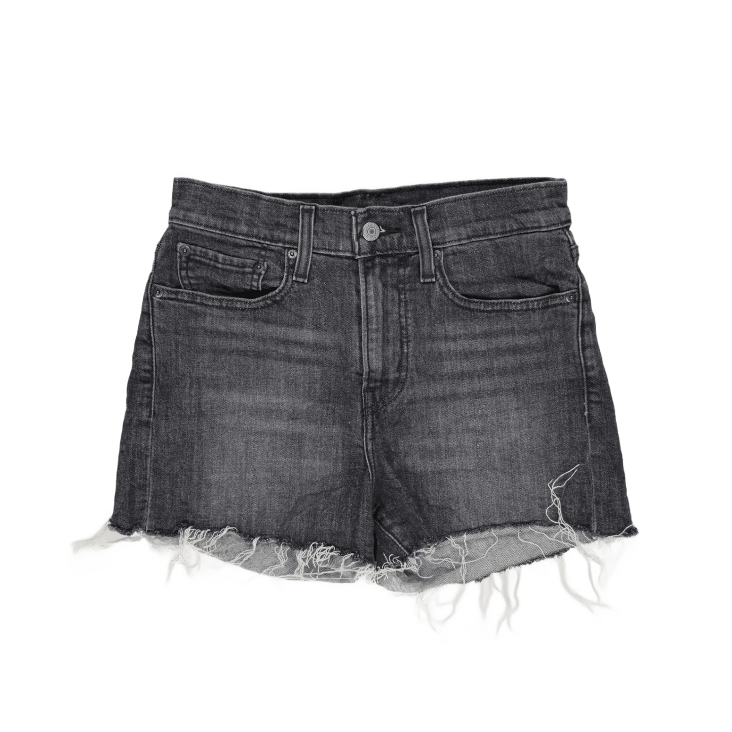 Levi's Vintage Black Denim Shorts W27 UK 10 100% Cotton Frayed Hem