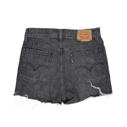 Levi's Vintage Black Denim Shorts W27 UK 10 100% Cotton Frayed Hem