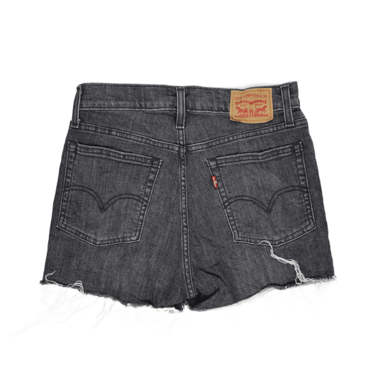 Levi's Vintage Black Denim Shorts W27 UK 10 100% Cotton Frayed Hem