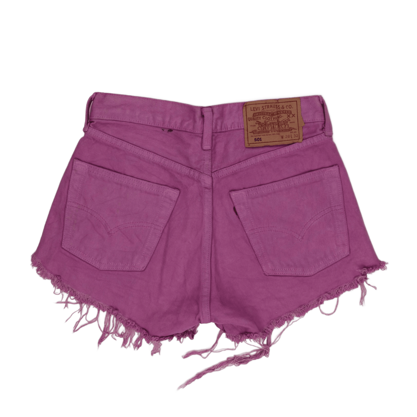 Levi's x Adorned Purple High-Waisted Denim Shorts W28 L32 Cotton Vintage Boho Festival