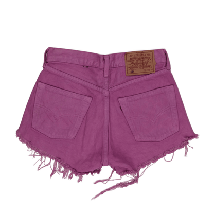 Levi's x Adorned Purple High-Waisted Denim Shorts W28 L32 Cotton Vintage Boho Festival