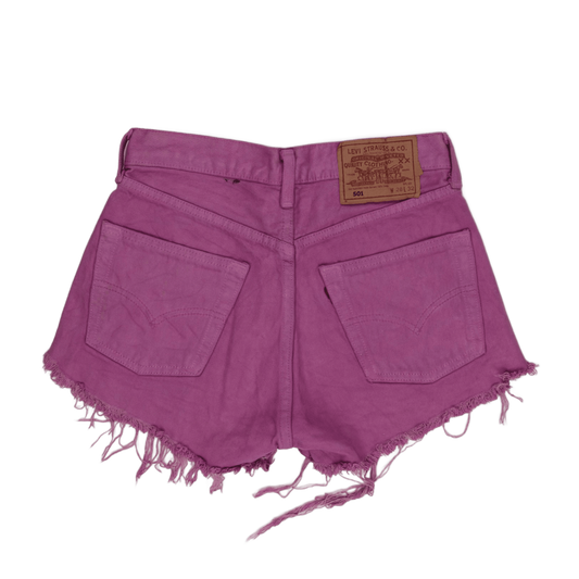 Levi's x Adorned Purple High-Waisted Denim Shorts W28 L32 Cotton Vintage Boho Festival