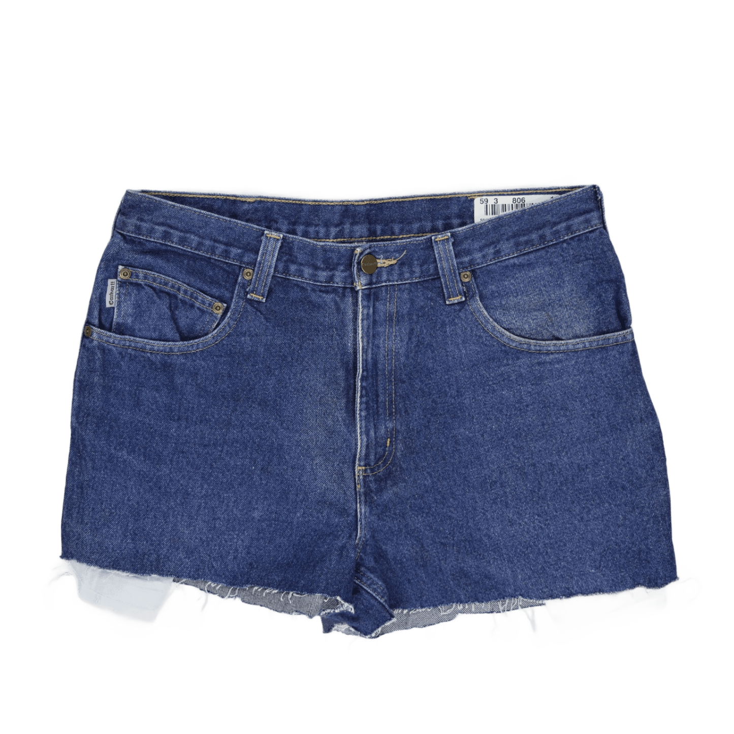 Carhartt Vintage Blue Denim Shorts 38 Inches 100 Percent Cotton Relaxed Fit