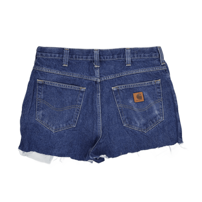 Carhartt Vintage Blue Denim Shorts 38 Inches 100 Percent Cotton Relaxed Fit