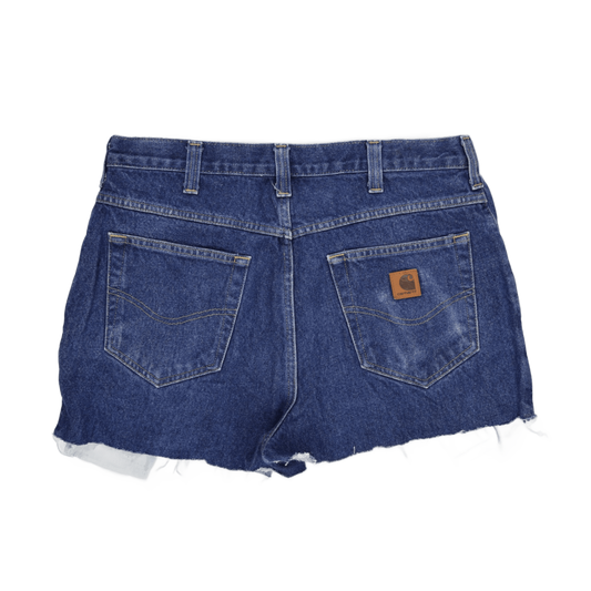 Carhartt Vintage Blue Denim Shorts 38 Inches 100 Percent Cotton Relaxed Fit