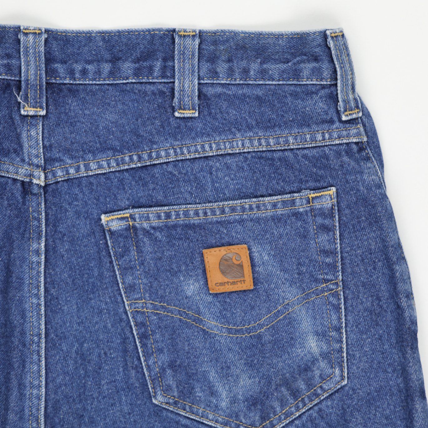 Carhartt Vintage Blue Denim Shorts 38 Inches 100 Percent Cotton Relaxed Fit