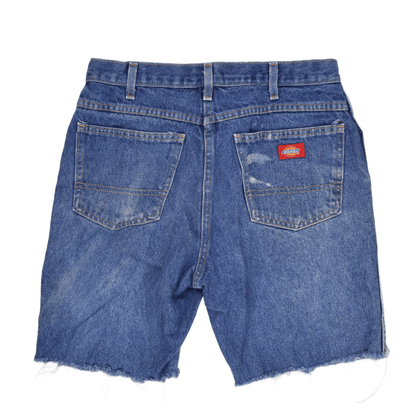 Dickies Blue Denim Cut-Off Shorts W32 Unisex Vintage Used Good Condition