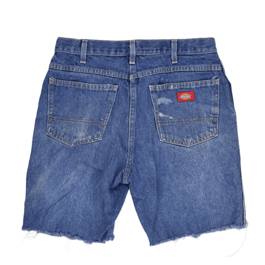 Dickies Blue Denim Cut-Off Shorts W32 Unisex Vintage Used Good Condition