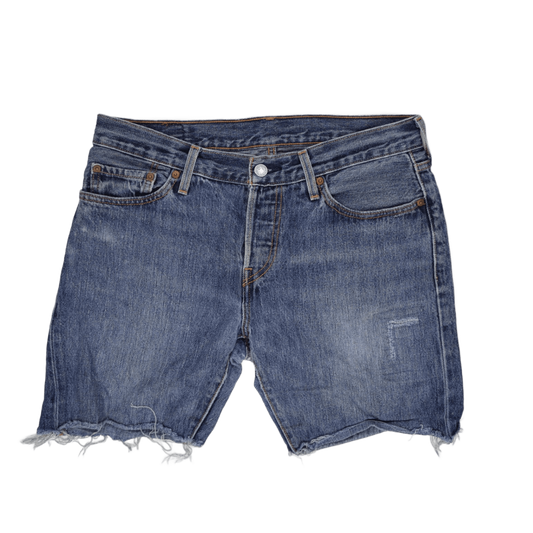 Levi's 501 CT Blue Distressed Cut-Off Denim Shorts W34 L32 Cotton Vintage