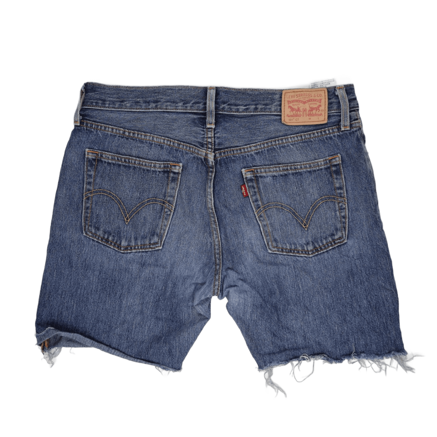Levi's 501 CT Blue Distressed Cut-Off Denim Shorts W34 L32 Cotton Vintage