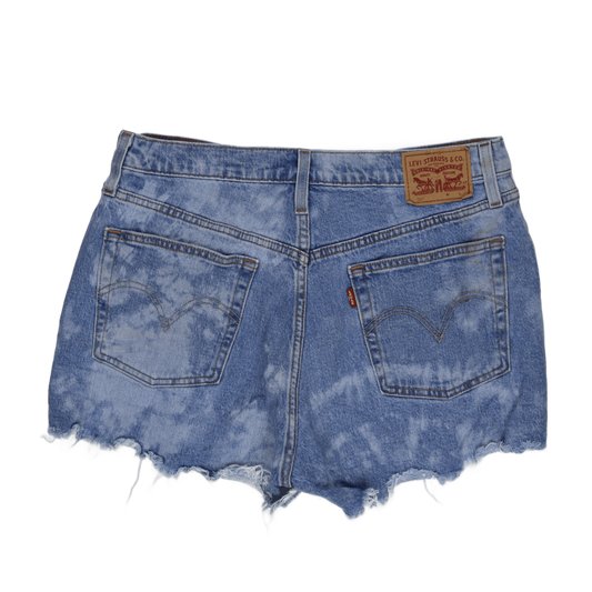 Levi's 501 High Waist Distressed Denim Shorts Light Blue Size 28W 100% Cotton Vintage