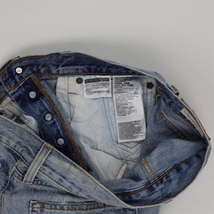 Levi's 501 Distressed High-Waisted Blue Denim Shorts W28 100% Cotton