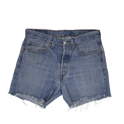 Levi's 501 Vintage Blue Distressed Denim Shorts W31 L34 100% Cotton Womens