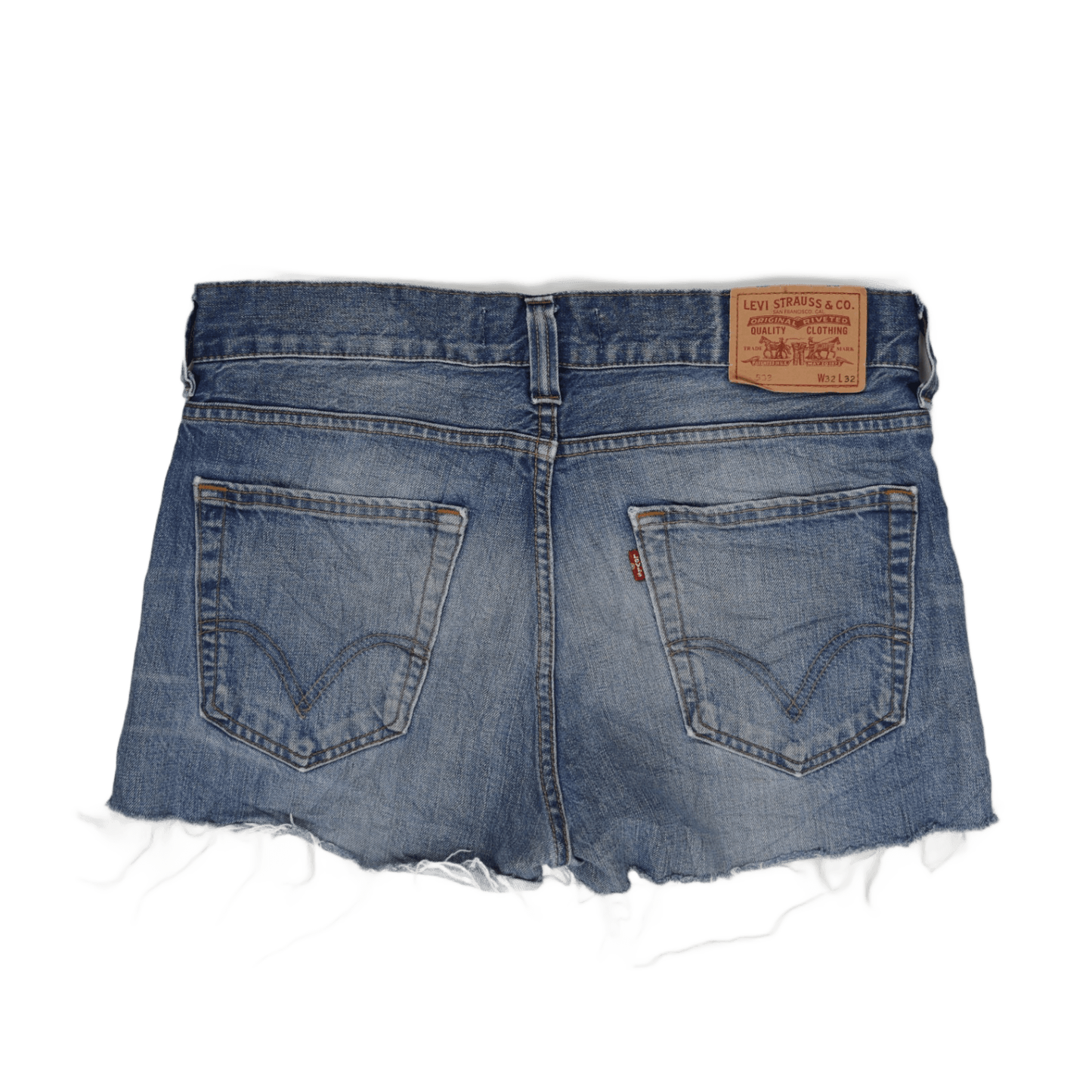 Levi's 532 Vintage Blue Denim Shorts W32 100 Cotton High Waist
