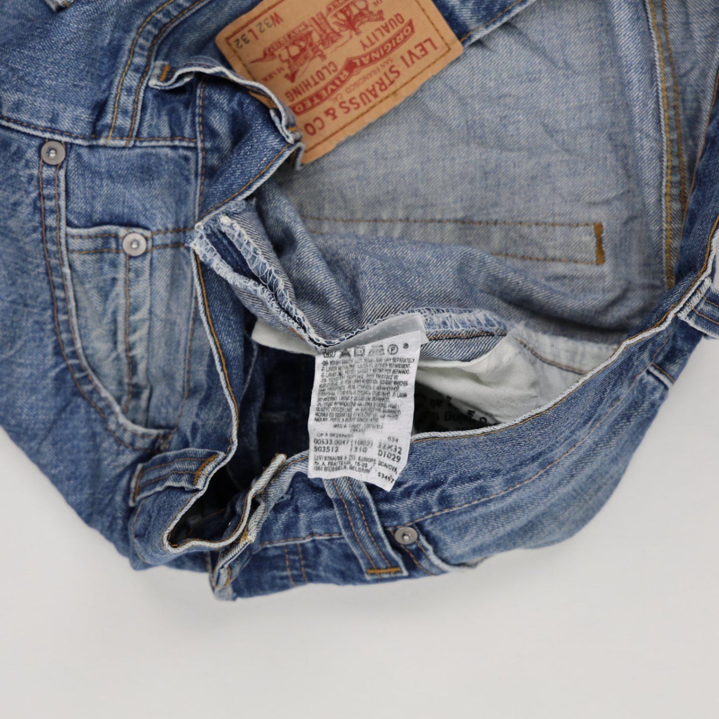 Levi's 532 Vintage Blue Denim Shorts W32 100 Cotton High Waist