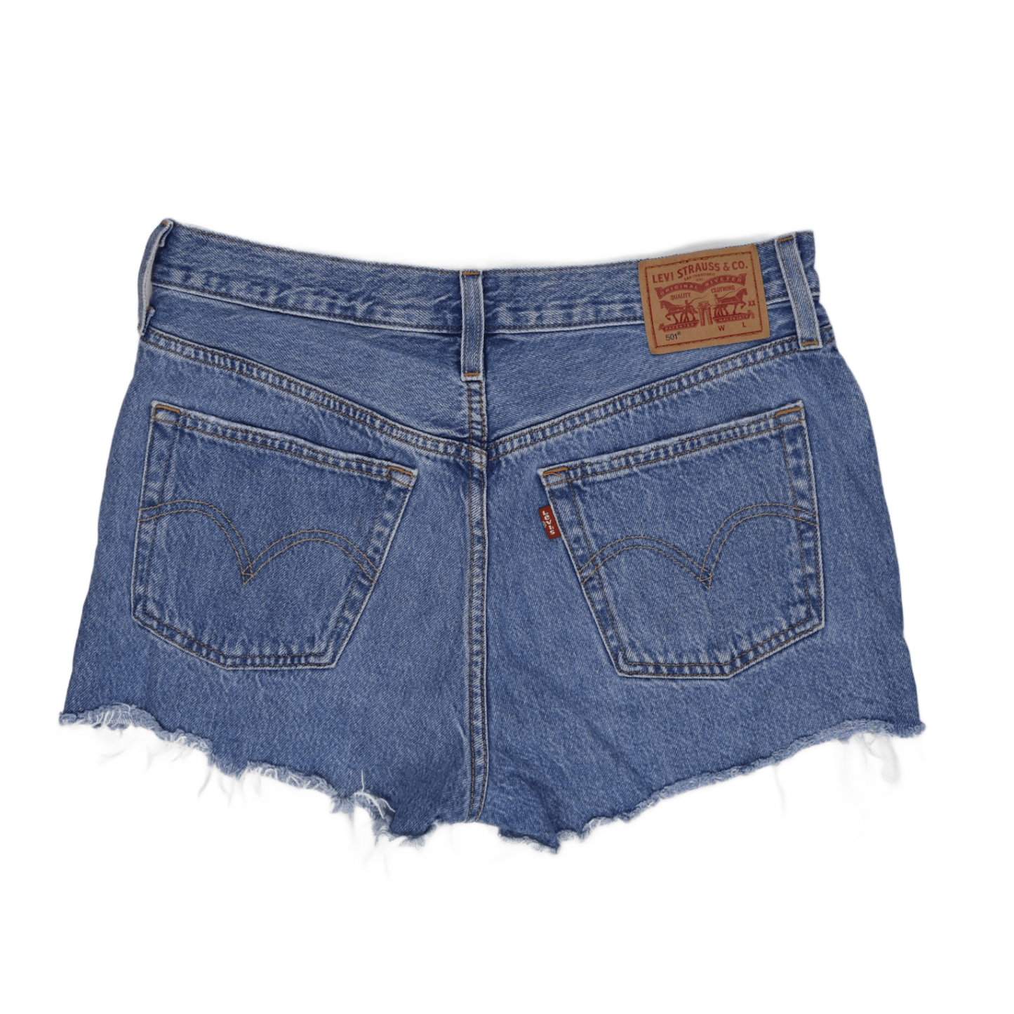 Levi's High Waisted Vintage Blue Denim Shorts W30 Cotton 7cm Inseam