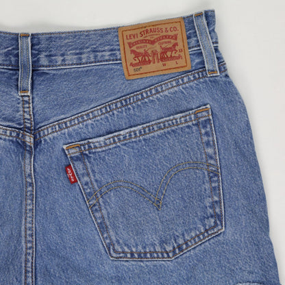 Levi's High Waisted Vintage Blue Denim Shorts W30 Cotton 7cm Inseam