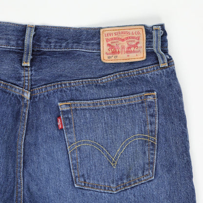 Levi's 501 CT Vintage Blue Cut Off Denim Shorts W34 Cotton